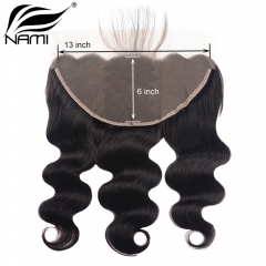 NAMI HAIR 13x6 Lace Frontal Closure Brazilian Body Wave Virgin Human Hair Natural Color
